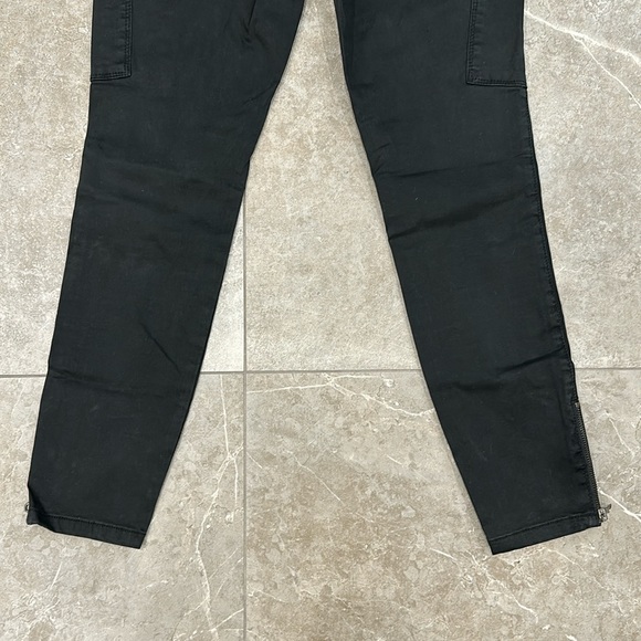 New Blank NYC Skinny Zipper Cargo Pant Black sz 27 - Picture 6 of 8